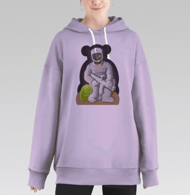 Межгалактический воин, Hoodie Long Oversize Fiolet