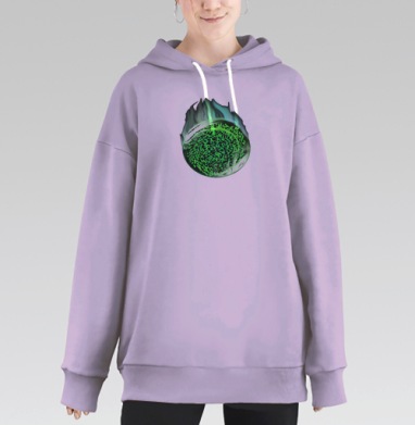 Метеор каллиграфи, Hoodie Long Oversize Fiolet