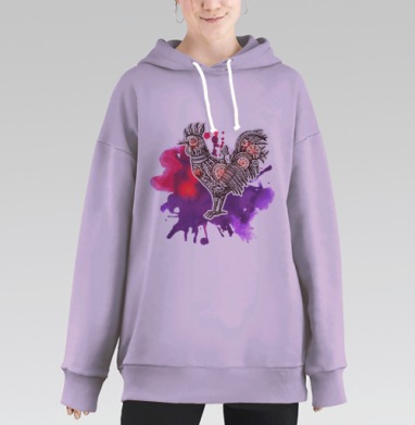 Механический петух, Hoodie Long Oversize Fiolet