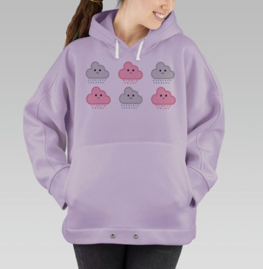 Милые облачка, Hoodie Oversize Fiolet