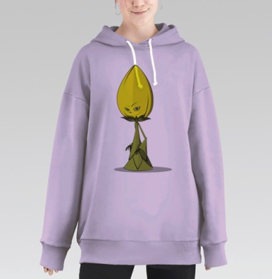Мир цветов, Hoodie Long Oversize Fiolet