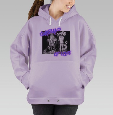Мистический охранник любви с неоновыми элементами охранник любви, Hoodie Oversize Fiolet