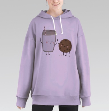 Молоко и печенье, Hoodie Long Oversize Fiolet