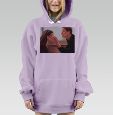Момент нежности прикосновения рука лица, Hoodie Mjhigh Dig Mel, Fiolet, утепленная