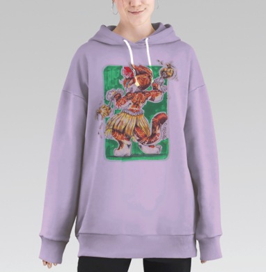 Мяори, Hoodie Long Oversize Fiolet