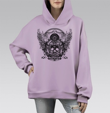 Надежда, Hoodie Mono Fiolet, оверсайз, утепленная
