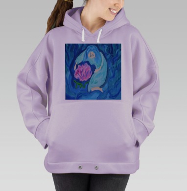 Нежная женщина с кристаллом и саламандрой нежной женщины с кристаллом, Hoodie Oversize Fiolet