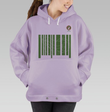 Нет пластику, Hoodie Oversize Fiolet