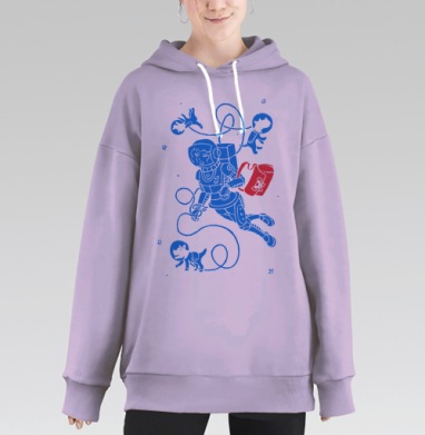 Невесомость, Hoodie Long Oversize Fiolet