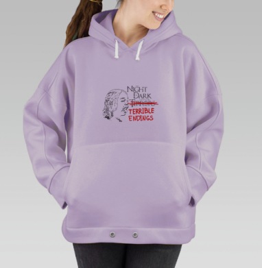 Ночь темна и полна ужасов, Hoodie Oversize Fiolet