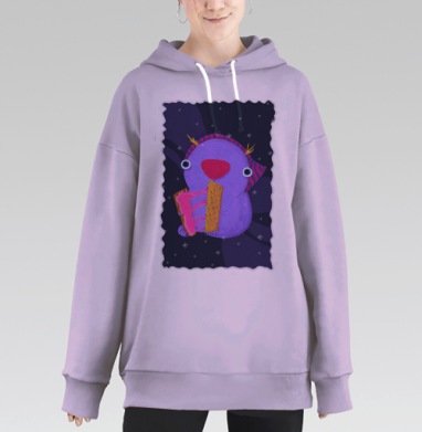 Новогодние вафли, Hoodie Long Oversize Fiolet
