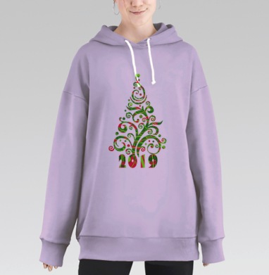 Новогодняя Ёлка, Hoodie Long Oversize Fiolet