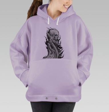 Огненный череп, Hoodie Oversize Fiolet
