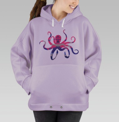 Осьминог, Hoodie Oversize Fiolet