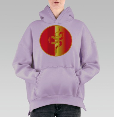 Перелив змеи, Hoodie Oversize Fiolet, утепленная