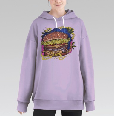 Плохая Еда, Hoodie Long Oversize Fiolet