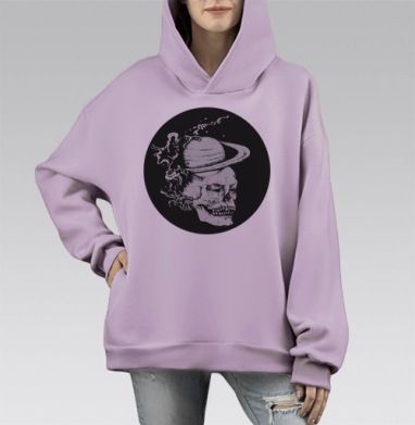 Помни, Hoodie Mono Fiolet, оверсайз, утепленная