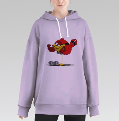 Птеньчик Физкультурник, Hoodie Long Oversize Fiolet