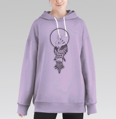 Птица с Маяком, Hoodie Long Oversize Fiolet
