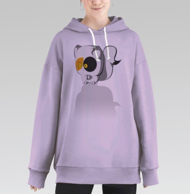 Пятнышка, Hoodie Long Oversize Fiolet