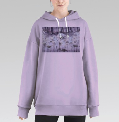 Речной туман, Hoodie Long Oversize Fiolet