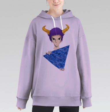 Рогатый демон, Hoodie Long Oversize Fiolet