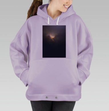 Рождение космического света в бескрайних просторах вселенной, Hoodie Oversize Fiolet