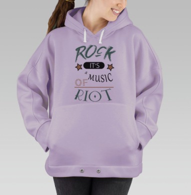 Рок Музыка Бунта Музыка Бунта, Hoodie Oversize Fiolet