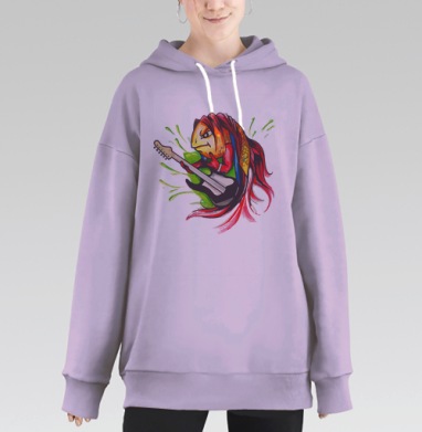 Рок рыба, Hoodie Long Oversize Fiolet