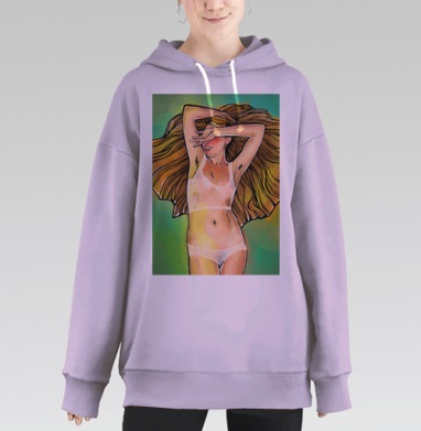 Рыжая дева, Hoodie Long Oversize Fiolet