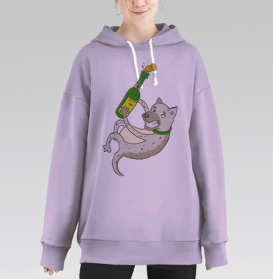 С праздником, Hoodie Long Oversize Fiolet