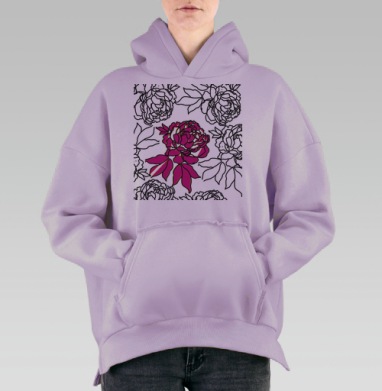 Шпион Пион, Hoodie Oversize Fiolet, утепленная