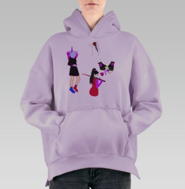 Синиймирок, Hoodie Oversize Fiolet, утепленная