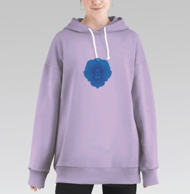 Синяя орхидея, Hoodie Long Oversize Fiolet