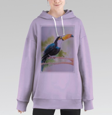 Синяя птица, Hoodie Long Oversize Fiolet