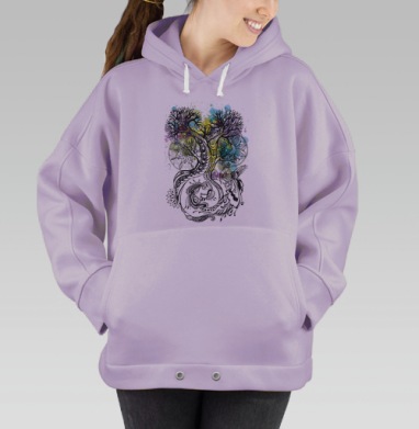 Сказки леса, Hoodie Oversize Fiolet