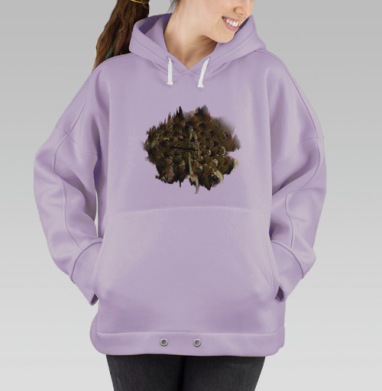 Скелет среди черепов мрачная смерть навсегда, Hoodie Oversize Fiolet