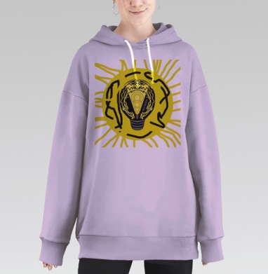 Солнечная батарейка, Hoodie Long Oversize Fiolet