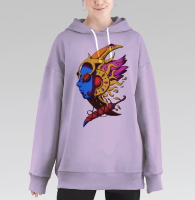 Солнечная Луна, Hoodie Long Oversize Fiolet