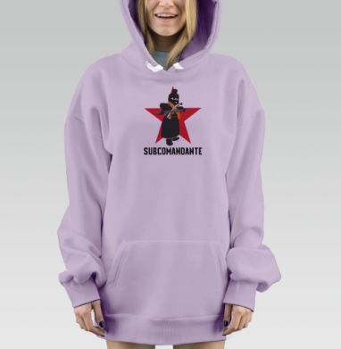 Субкоманданте Чёрный Революционер Звезда, Hoodie Mjhigh Dig Mel, Fiolet, утепленная