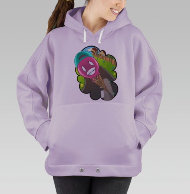 Свежий скейтер, Hoodie Oversize Fiolet