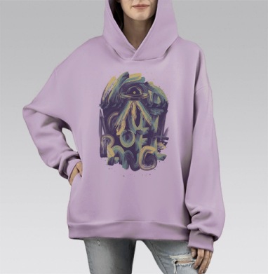 Свободный Драйв Рок Музыка Just Rock, Hoodie Mono Fiolet, оверсайз, утепленная