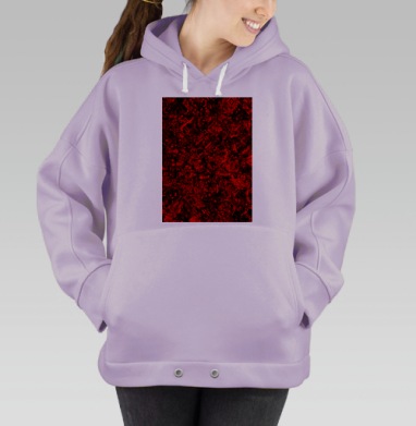 Техноурбанистический городской красно черный хаос сцены, Hoodie Oversize Fiolet