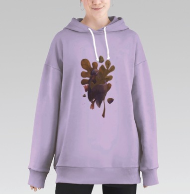 Тихий сон уточки, Hoodie Long Oversize Fiolet