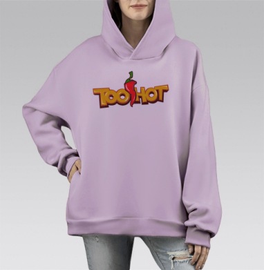 TooHot / СлишкомГорячо, Hoodie Mono Fiolet, оверсайз, утепленная