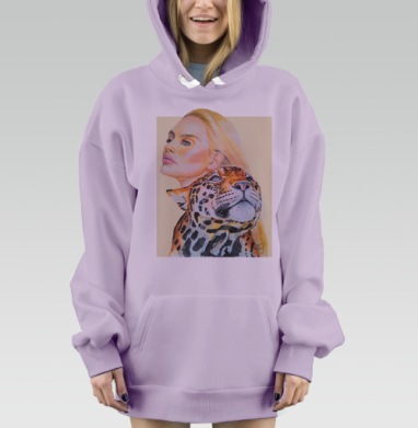 ТОТЕМ ЯГУАР, Hoodie Mjhigh Dig Mel, Fiolet, утепленная