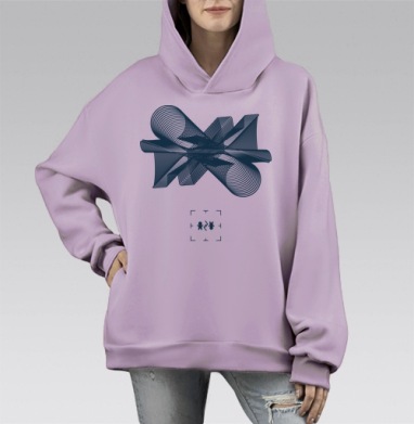 Трансформация номер один, Hoodie Mono Fiolet, оверсайз, утепленная