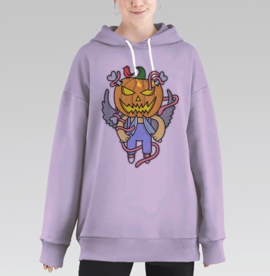 Тыква Хеллоин, Hoodie Long Oversize Fiolet