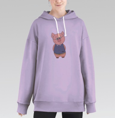 Умный Свин, Hoodie Long Oversize Fiolet