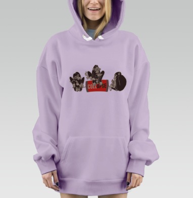Упадок цивилизации социальный коллапс последний этап существования, Hoodie Mjhigh Dig Mel, Fiolet, утепленная